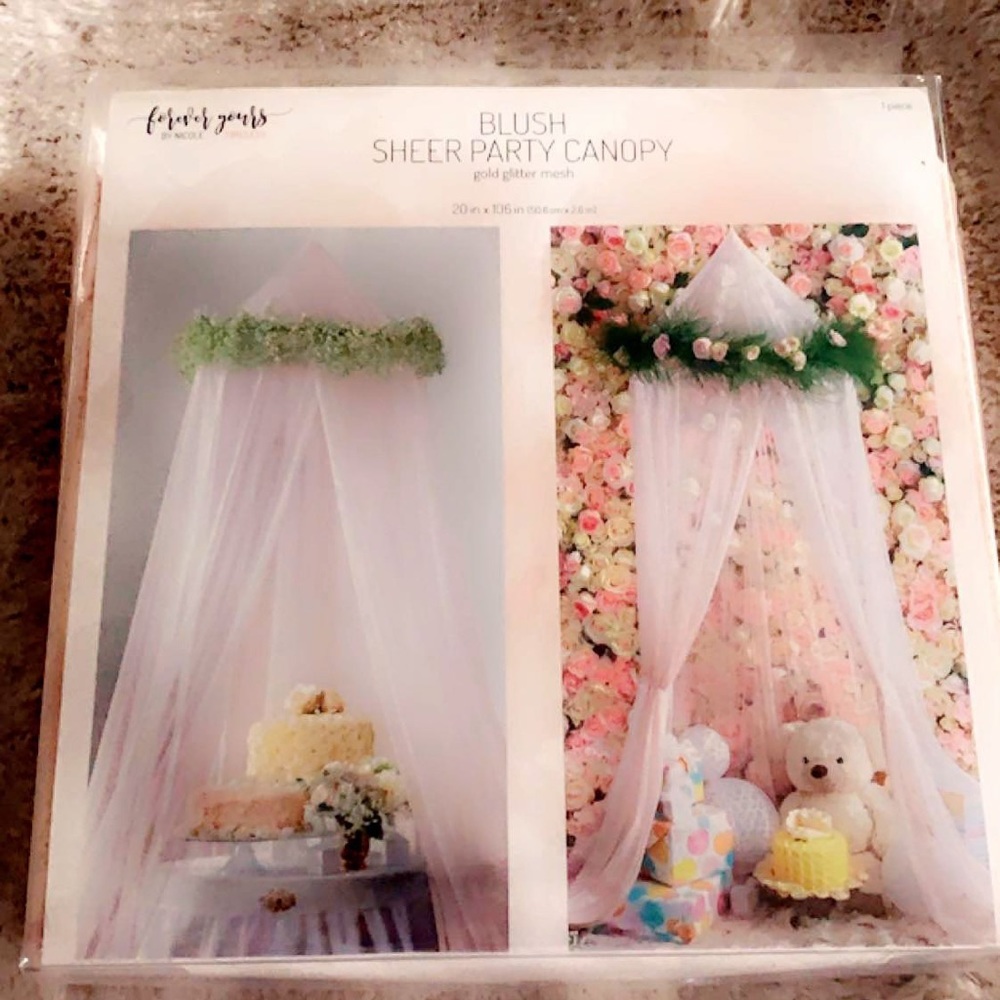 Blush sheer party canopy